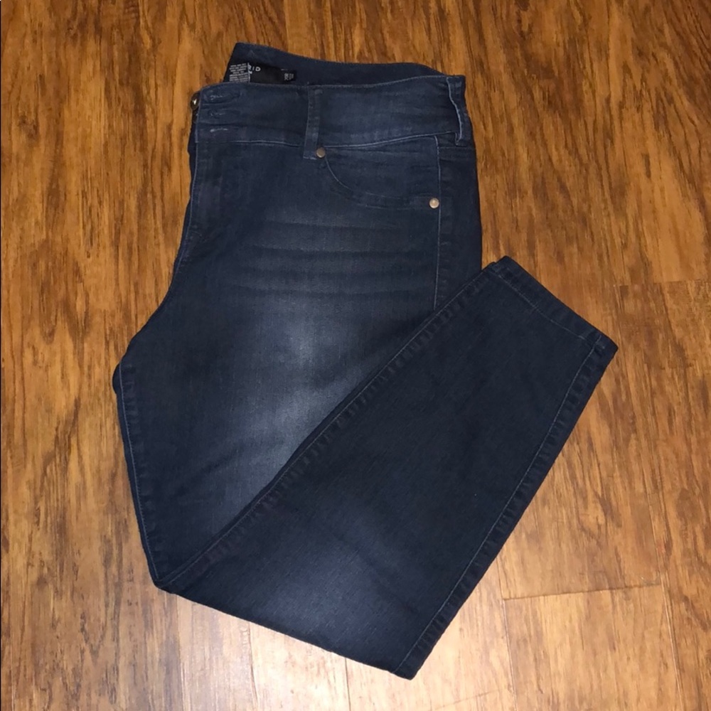Straight leg button fly jeans